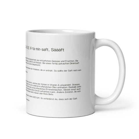 Aliyah4CE - Weiße, glänzende Tasse
