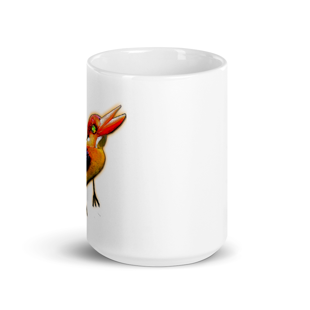Schmier316 - Weiße, glänzende Tasse mit Logo