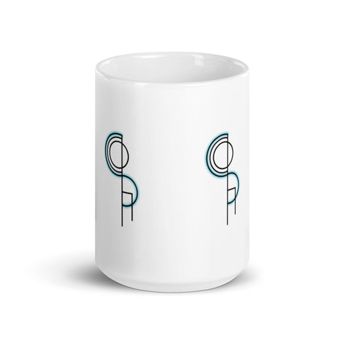 DerSocha - Weiße, glänzende Tasse mit Druck