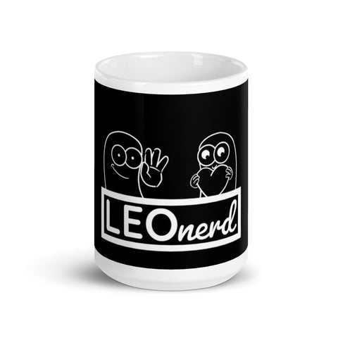LeoNerd87 - Weiße, glänzende Tasse