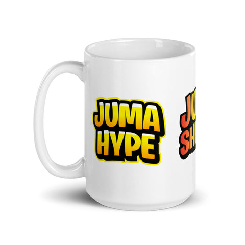 diejumas - Weiße, glänzende Tasse mit drei Emotes in 2 Größen