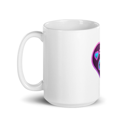 BigMasterpiece - Weiße, glänzende Tasse mit Druck