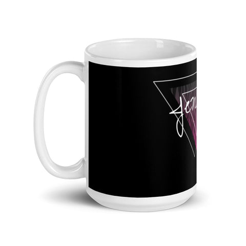 Jenthera - Weiße, glänzende Tasse mit Druck