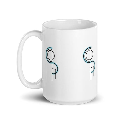 DerSocha - Weiße, glänzende Tasse mit Druck