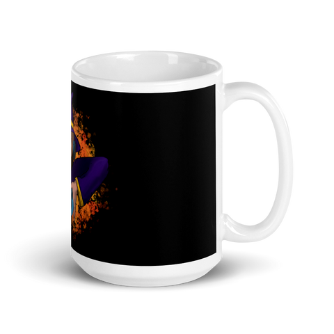Turbomagier - Weiße, glänzende Tasse mit Druck