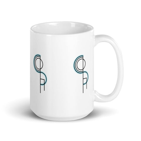 DerSocha - Weiße, glänzende Tasse mit Druck