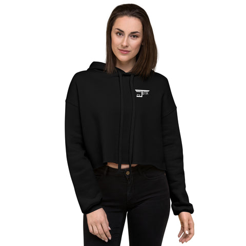 jutta_tv - Damen-Crop-Hoodie mit Druck