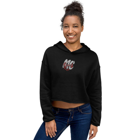 MC_REINERx - Damen-Crop-Hoodie mit Stick