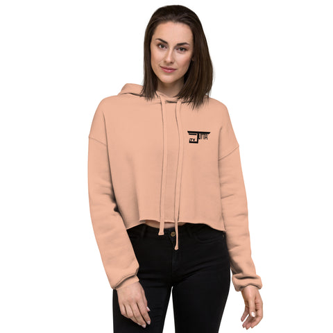 jutta_tv - Damen-Crop-Hoodie mit Stick