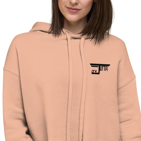 jutta_tv - Damen-Crop-Hoodie mit Stick