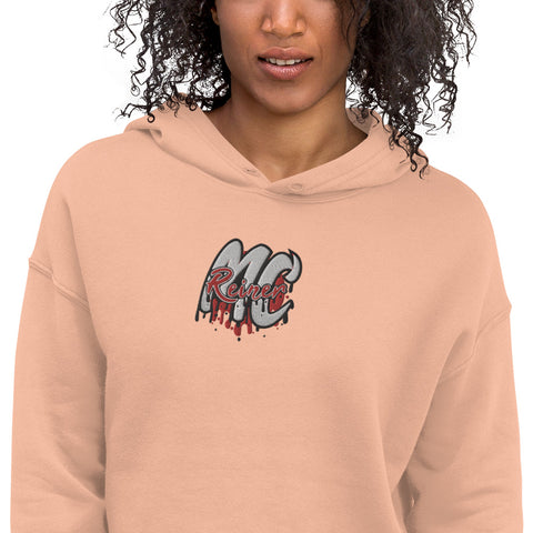 MC_REINERx - Damen-Crop-Hoodie mit Stick