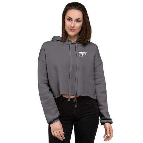 jutta_tv - Damen-Crop-Hoodie mit Druck