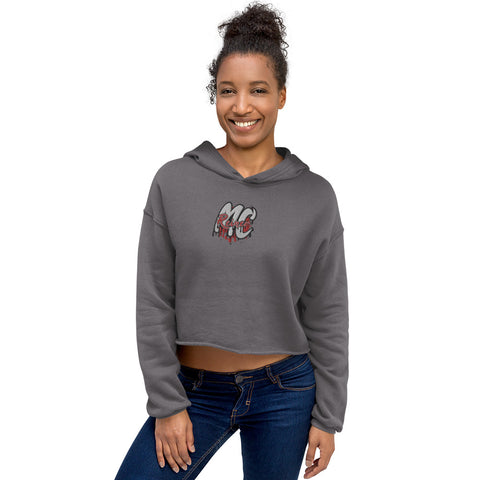 MC_REINERx - Damen-Crop-Hoodie mit Stick