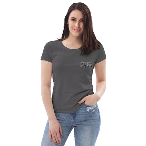 beati_tv - Damen-T-Shirt aus Bio-Baumwolle mit Stick
