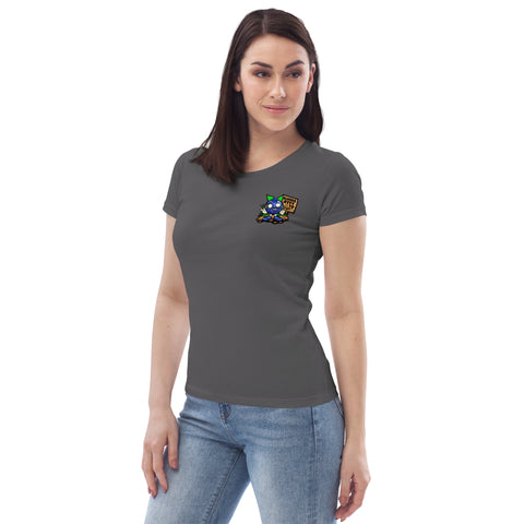blueberryyy_tv - Damen-T-Shirt aus Bio-Baumwolle mit Druck