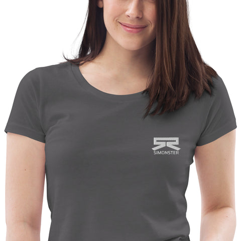 SimonsterGG - Enges-Damen-T-Shirt aus Bio-Baumwolle mit Stick