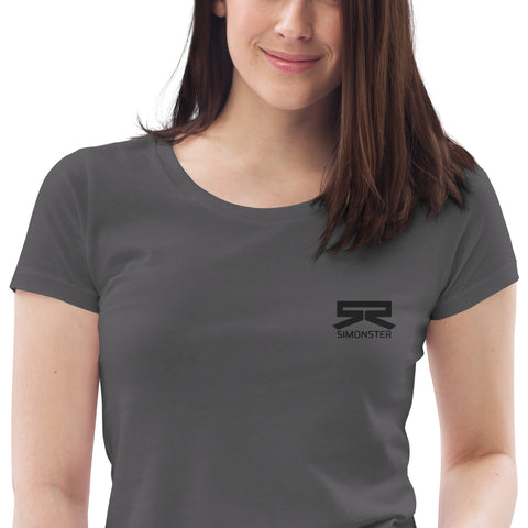 SimonsterGG - Enges-Damen-T-Shirt aus Bio-Baumwolle mit Stick
