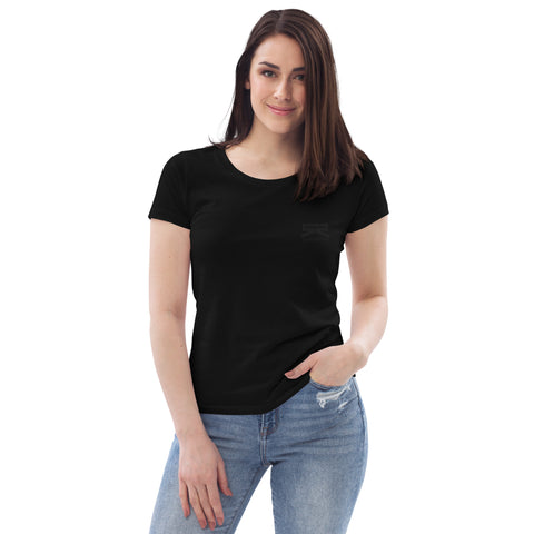 SimonsterGG - Enges-Damen-T-Shirt aus Bio-Baumwolle mit Stick
