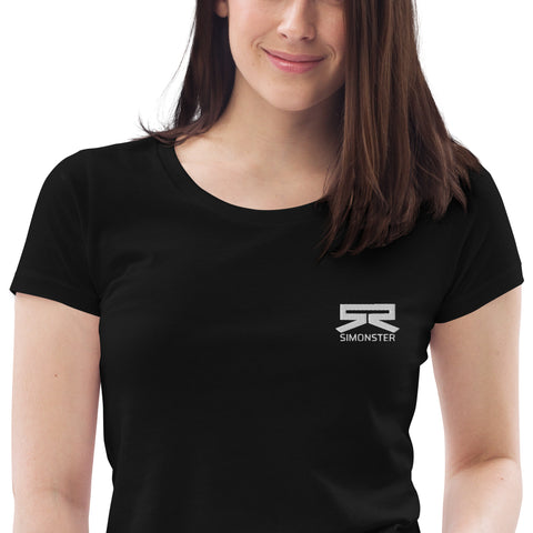 SimonsterGG - Enges-Damen-T-Shirt aus Bio-Baumwolle mit Stick