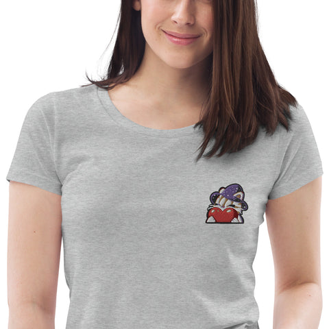 TirolerinMitHerz - Damen-T-Shirt aus Bio-Baumwolle mit Stick