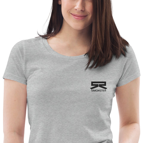 SimonsterGG - Enges-Damen-T-Shirt aus Bio-Baumwolle mit Stick