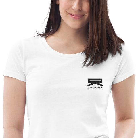 SimonsterGG - Enges-Damen-T-Shirt aus Bio-Baumwolle mit Stick