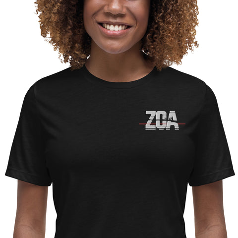 ZOA__ - Lockeres Damen-T-Shirt mit Stick