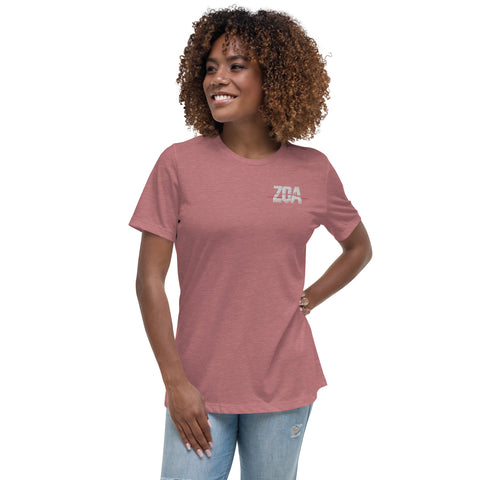 ZOA__ - Lockeres Damen-T-Shirt mit Stick
