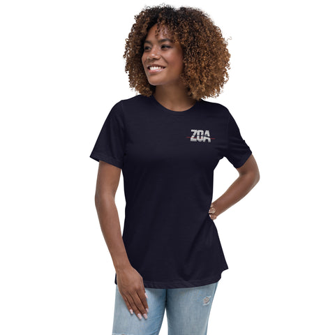 ZOA__ - Lockeres Damen-T-Shirt mit Stick
