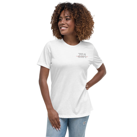 ZOA__ - Lockeres Damen-T-Shirt mit Stick